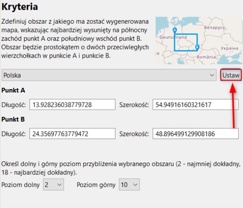 Proces generowania kafelków w postaci map