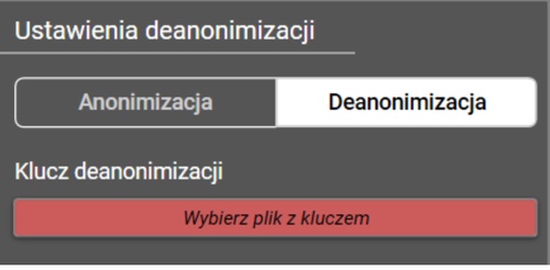 Podgląd widoku deanonimizacji